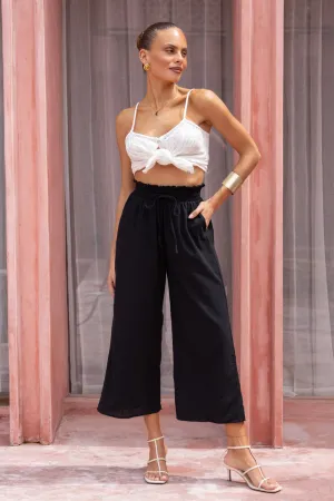 Alyss Black Cropped Pants