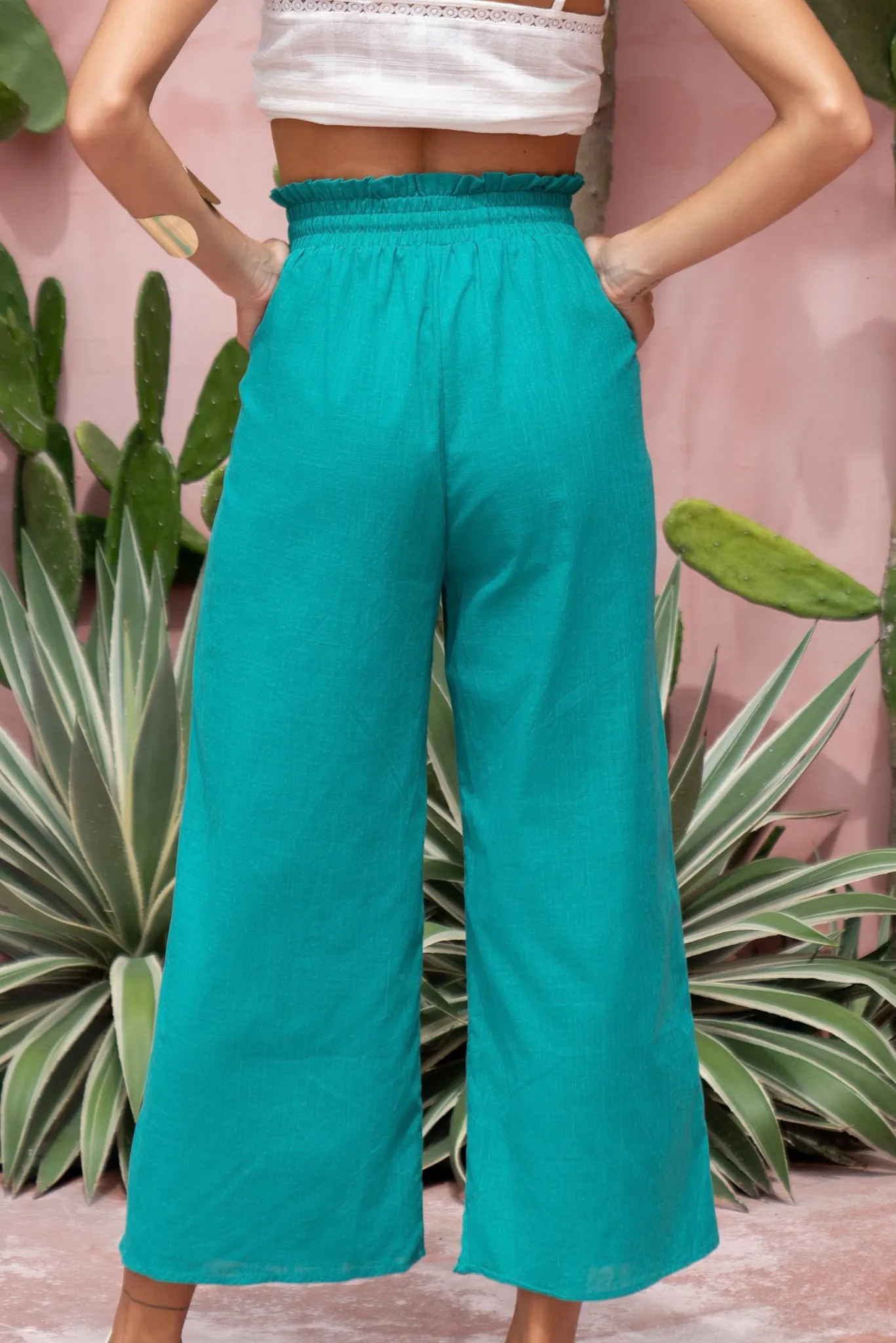 Alyss Green Cropped Pants