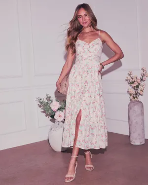April Embrace Sweetheart Floral Midi Dress
