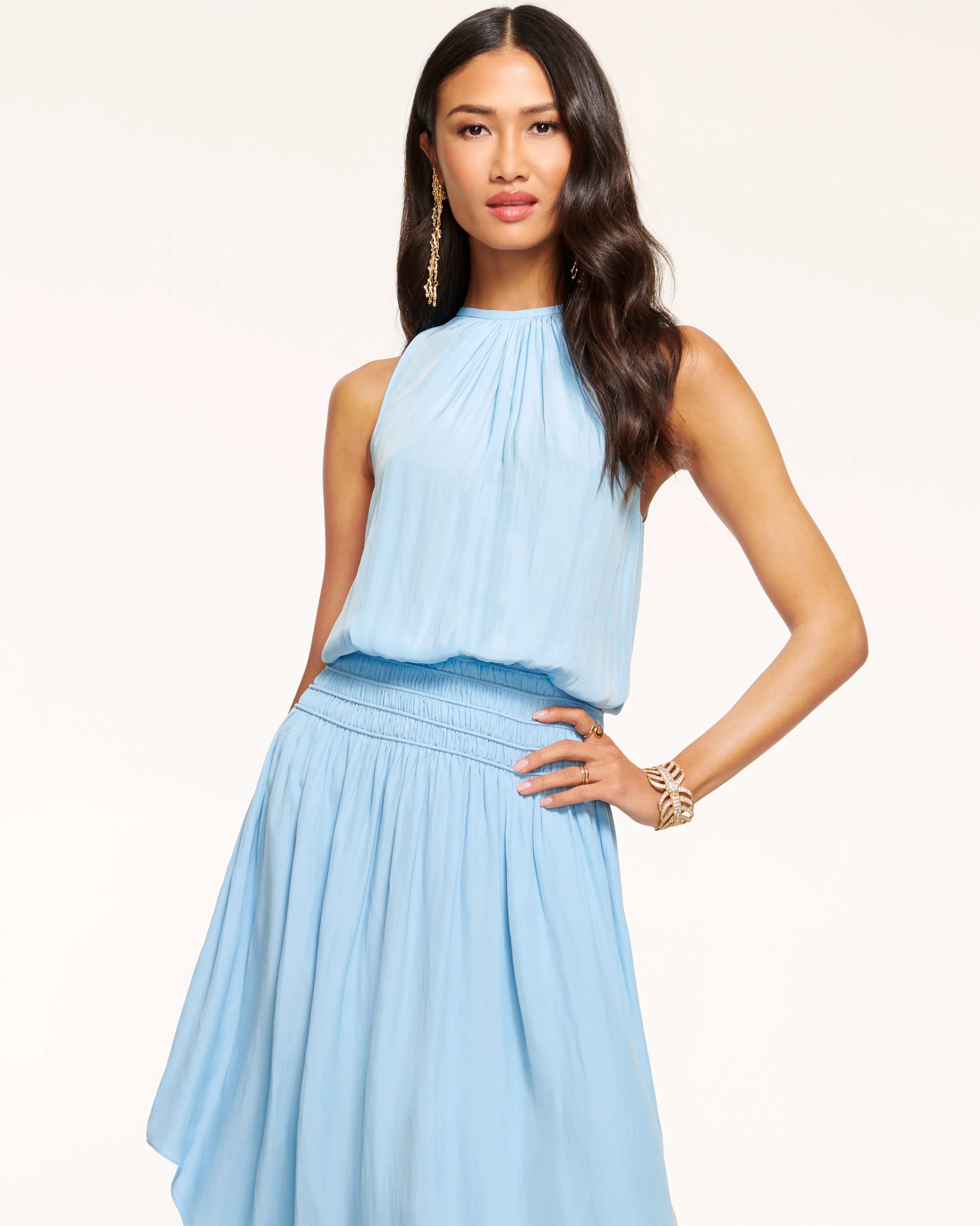 Audrey Smocked Midi Dress