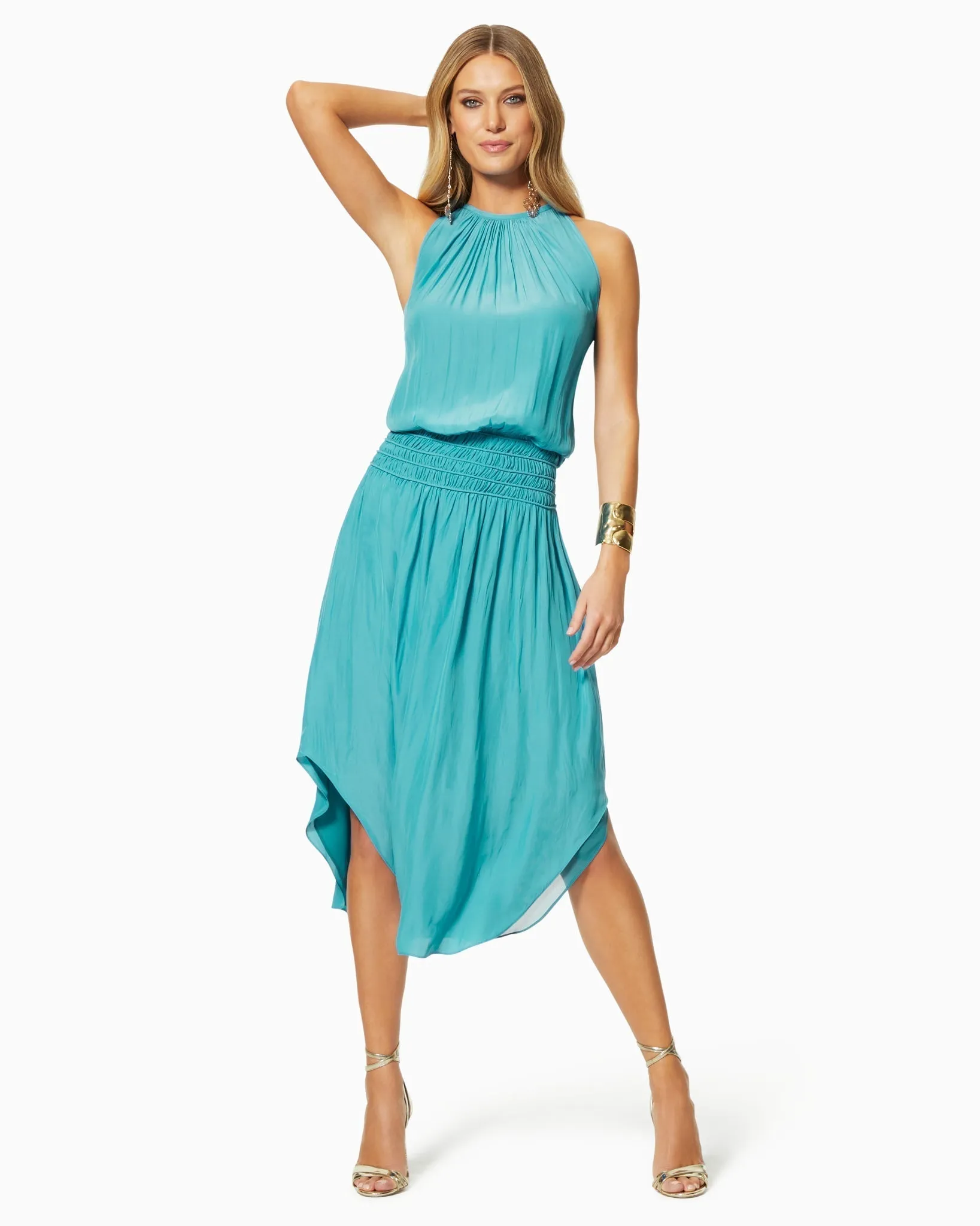 Audrey Smocked Midi Dress