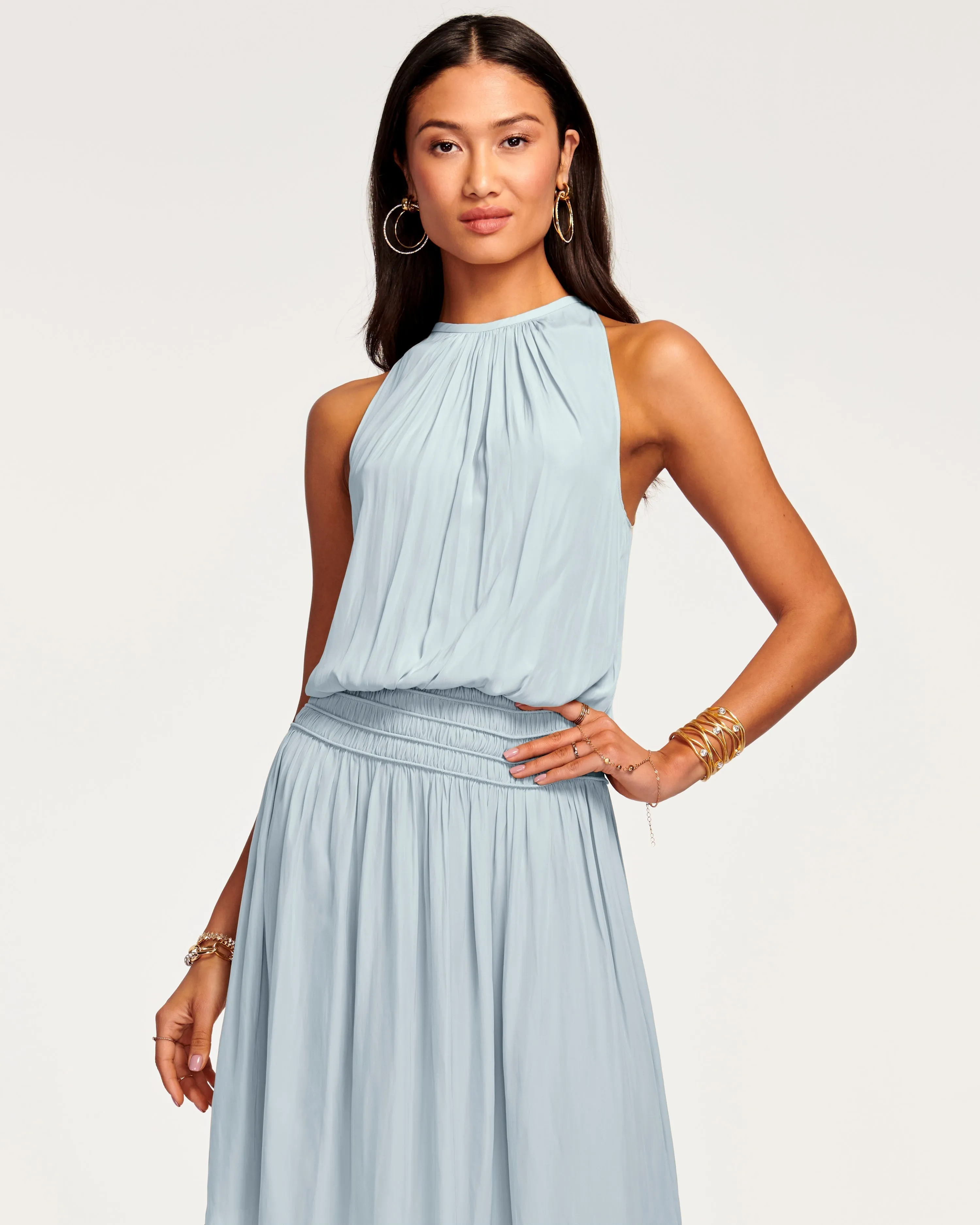 Audrey Smocked Midi Dress