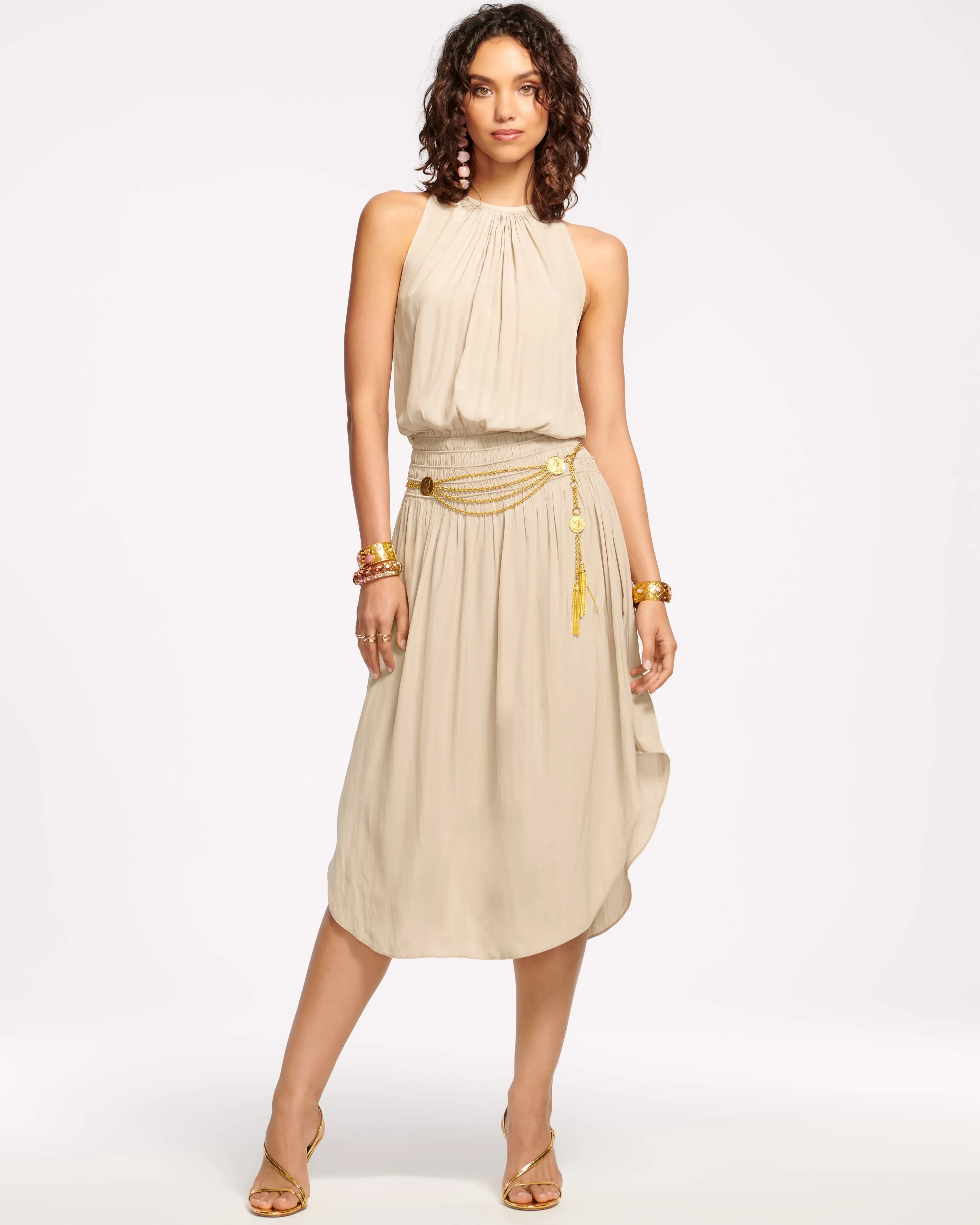Audrey Smocked Midi Dress