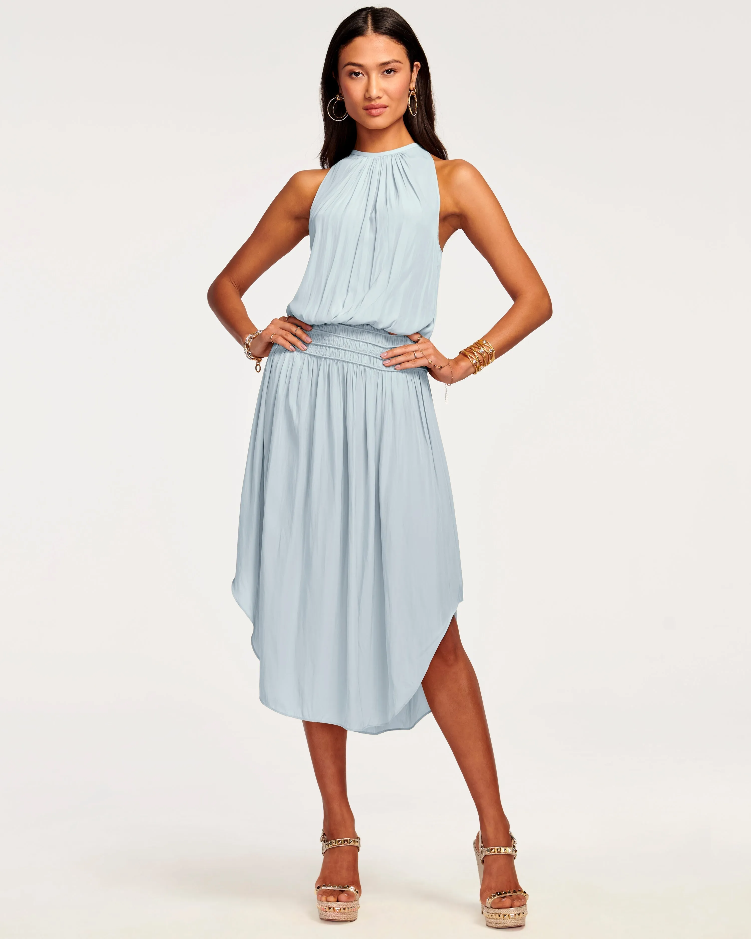 Audrey Smocked Midi Dress