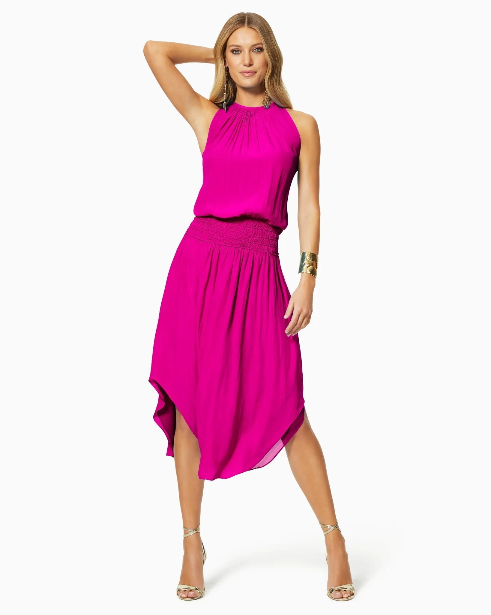 Audrey Smocked Midi Dress