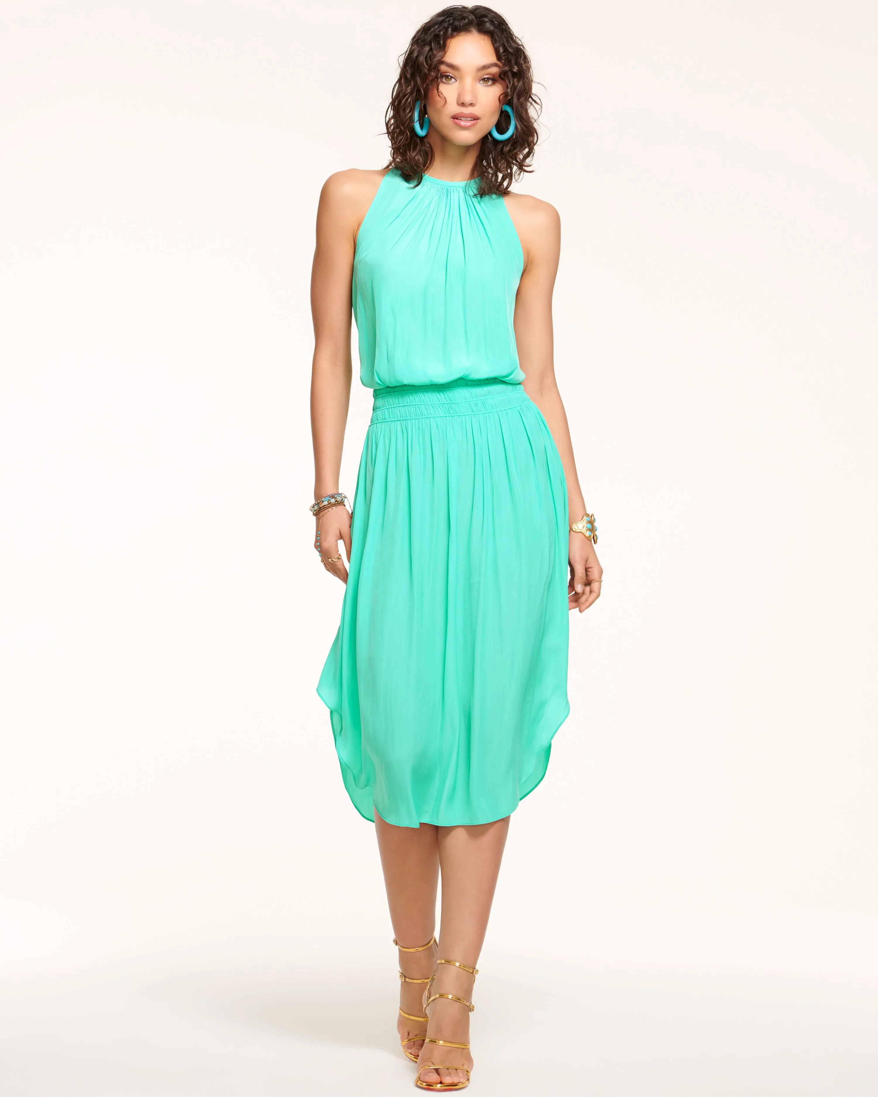 Audrey Smocked Midi Dress