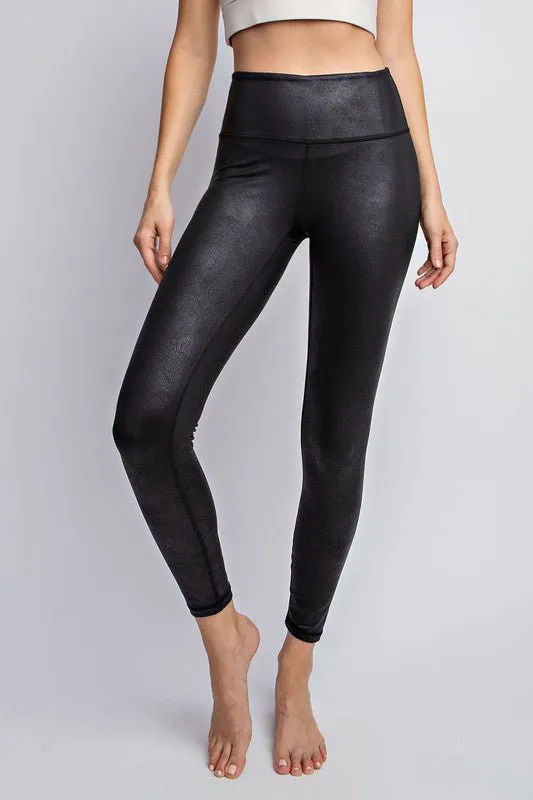 Black Faux leather leggings