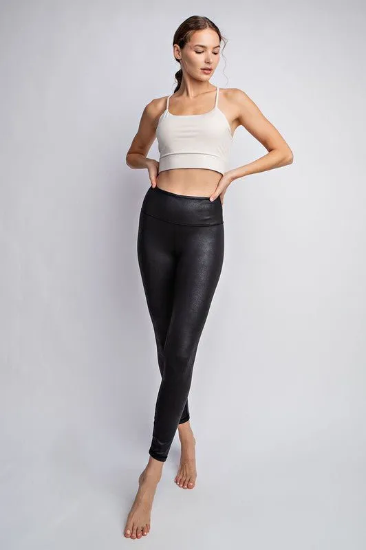 Black Faux leather leggings