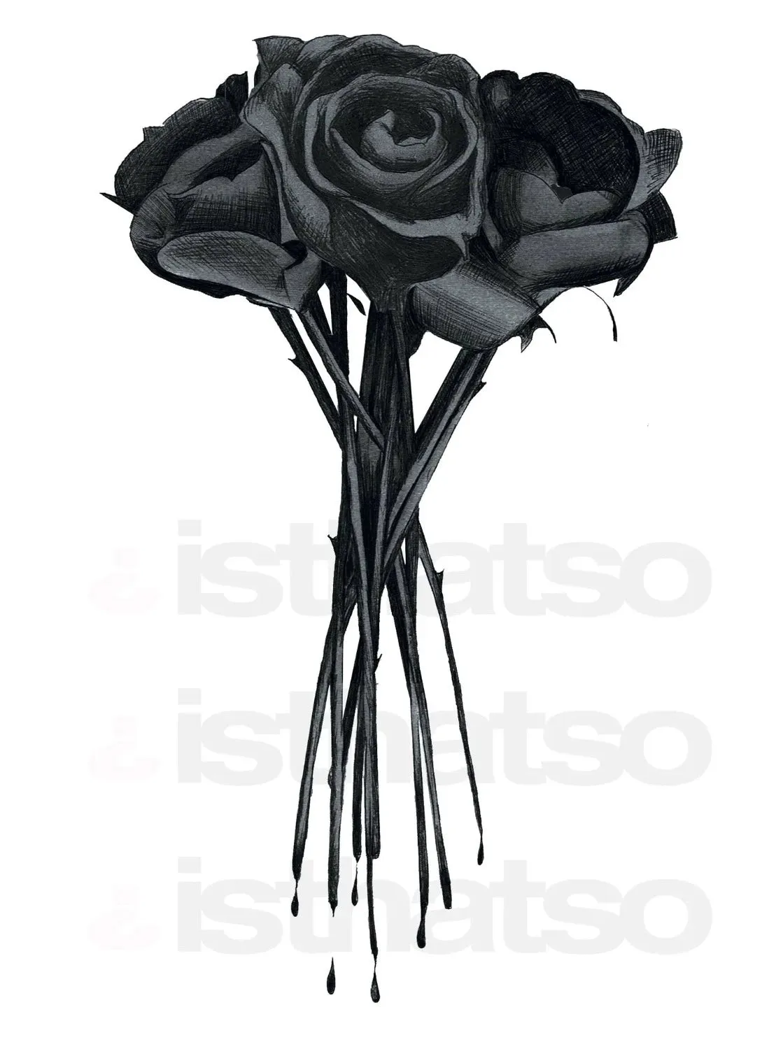 Black Roses T-Shirt in Black
