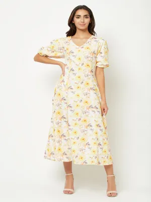 Blossoming Linen Maxi Dress