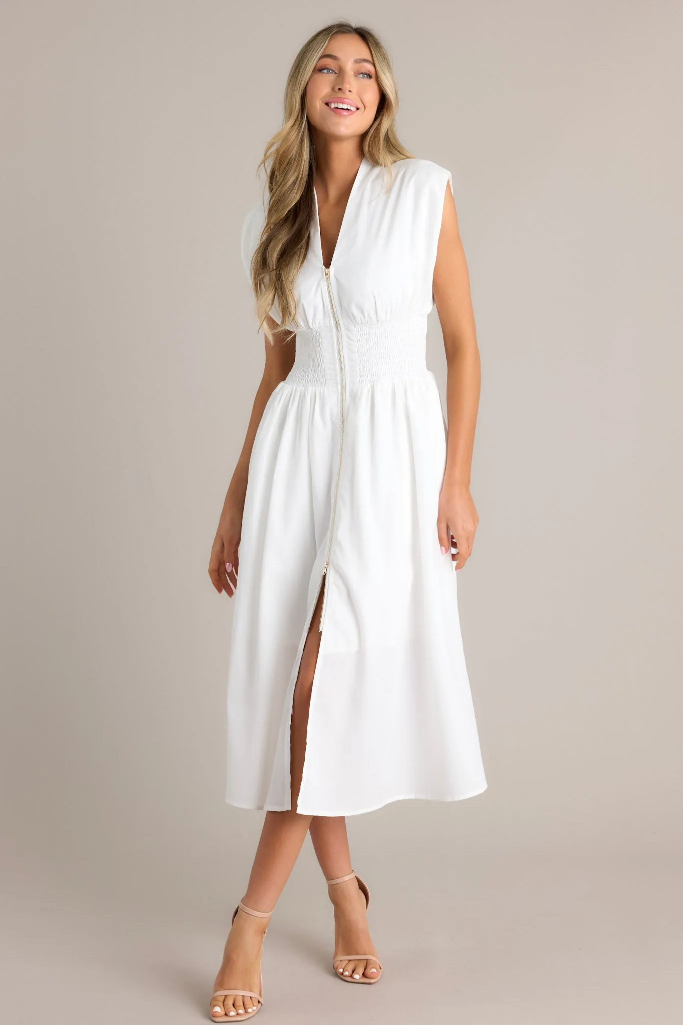 Circle Of Friends White Midi Dress