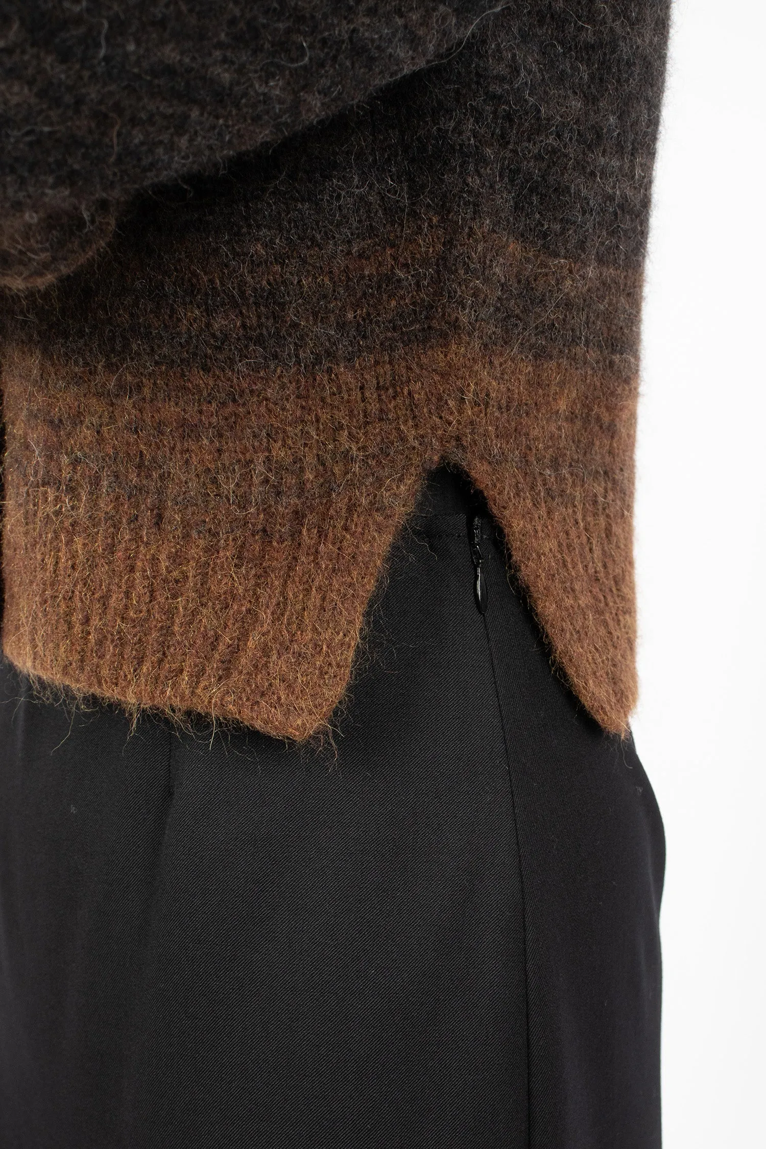 Embellished Knit Cardigan Chocolate Ombré/Jet