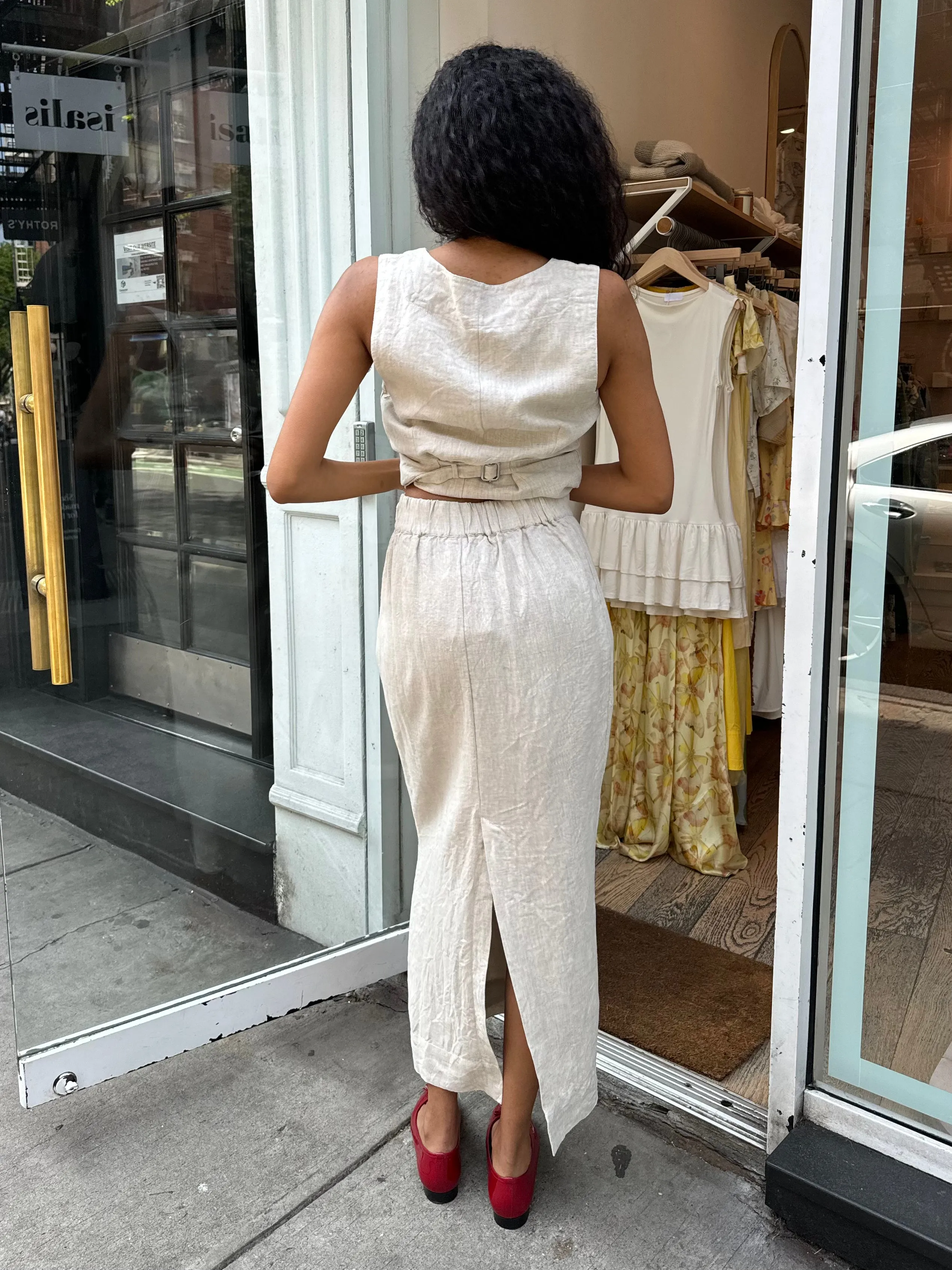 Emma Pencil Skirt in Natural
