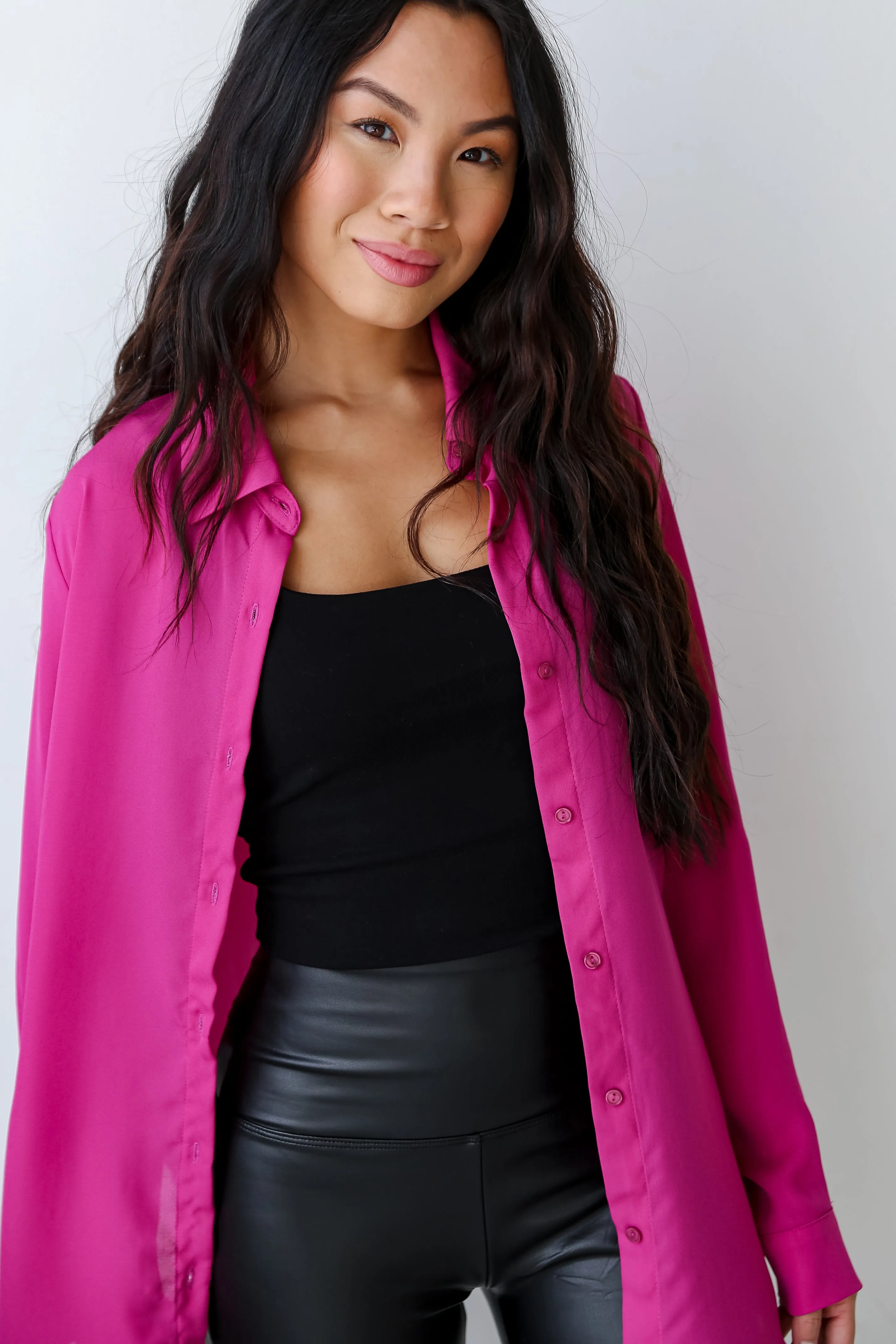 FINAL SALE - Posh Business Button-Up Blouse