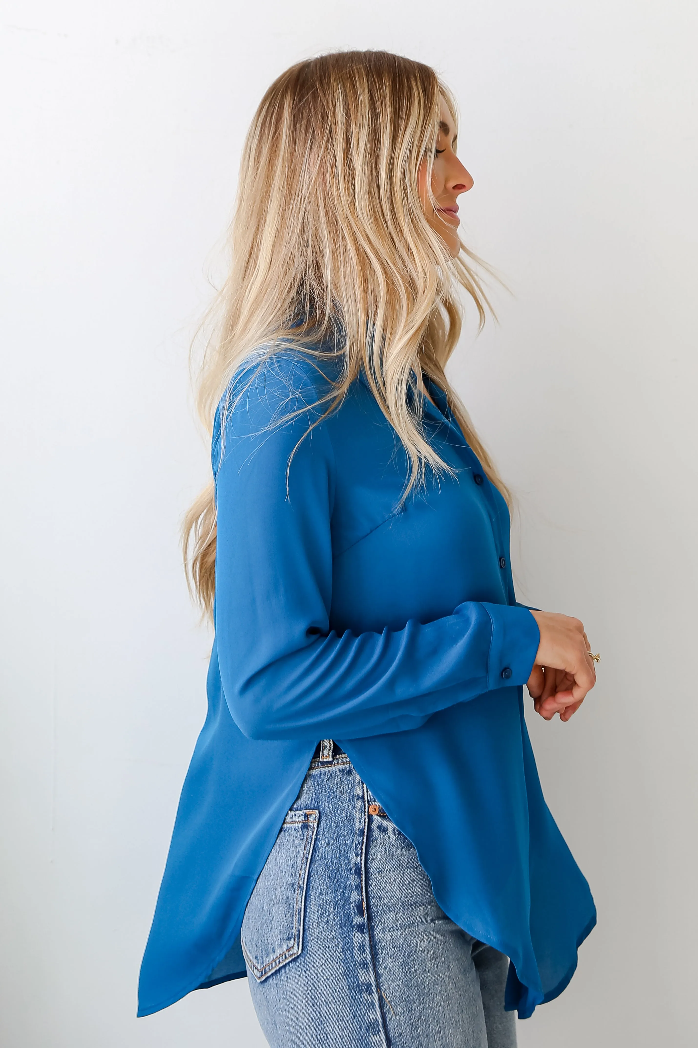 FINAL SALE - Posh Business Button-Up Blouse