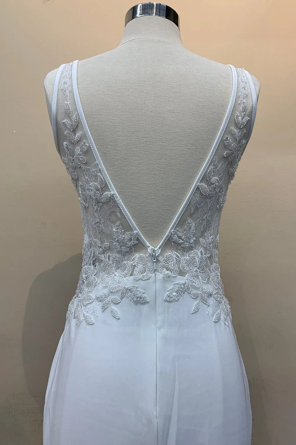 Fitted Applique V-Neck Bridal Gown by Amelia Couture 5030