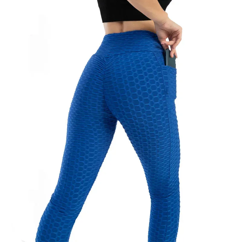 High Waist Booty Lifting Stretchy Women's Fitness Leggings - Ankle-Length Stylish Gym Pants for Running & Cycling