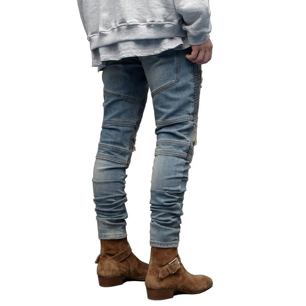 Hip Hop Skinny Jeans For Men