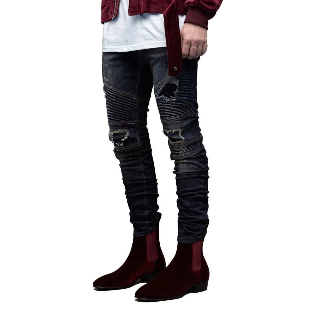 Hip Hop Skinny Jeans For Men