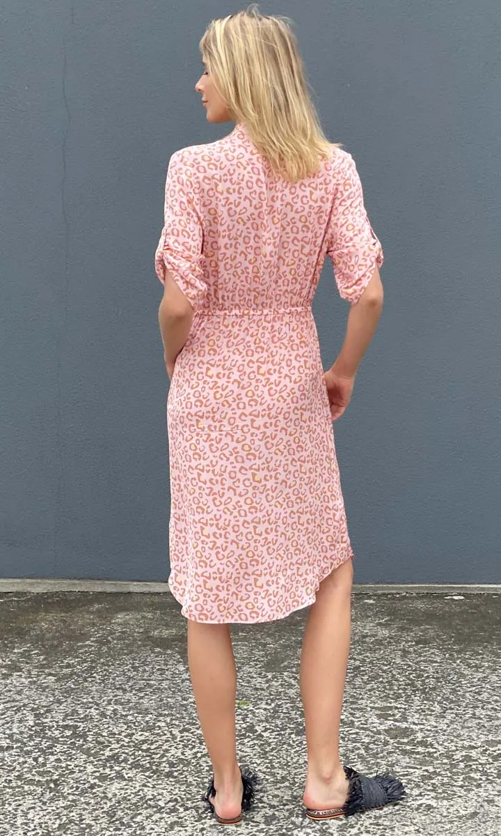 HOSS Pink Ocelot Dress