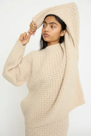 Interlace Crewneck in Alabaster