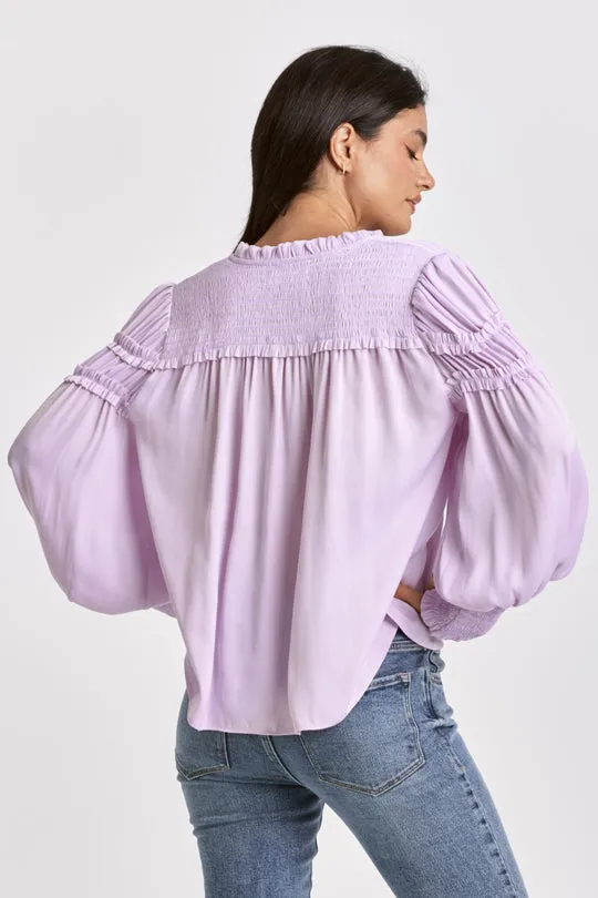 Jolene Lavender Smock Blouse