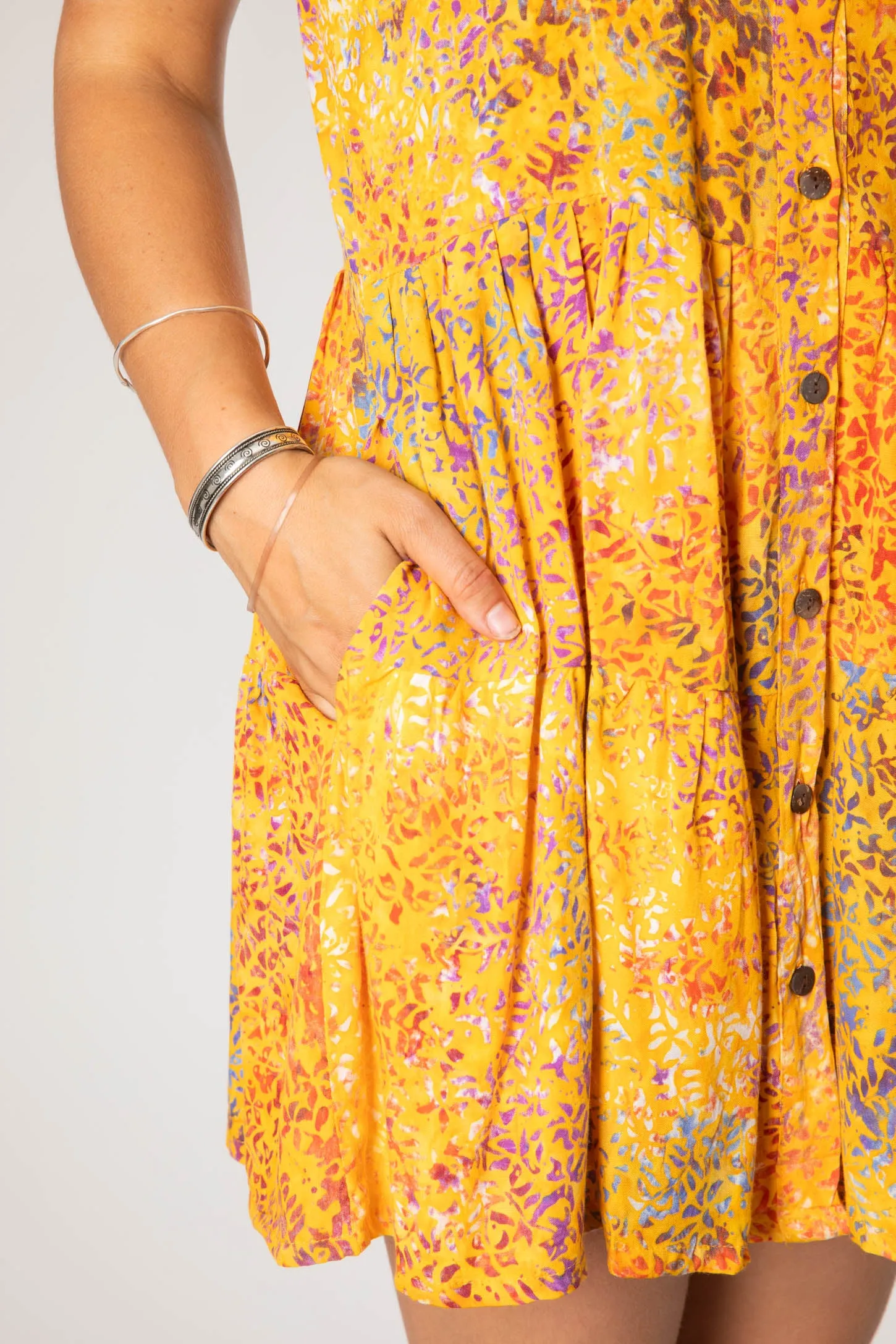 Kelapa Button Batik Dress