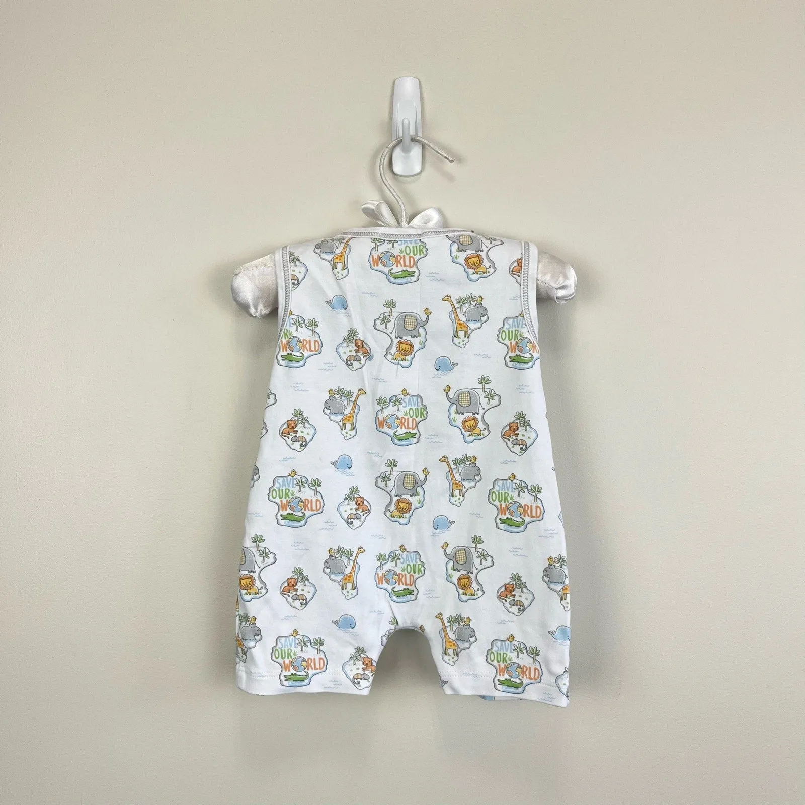 Kissy Kissy Pima Cotton Save Our World Playsuit Romper 0-3 Months