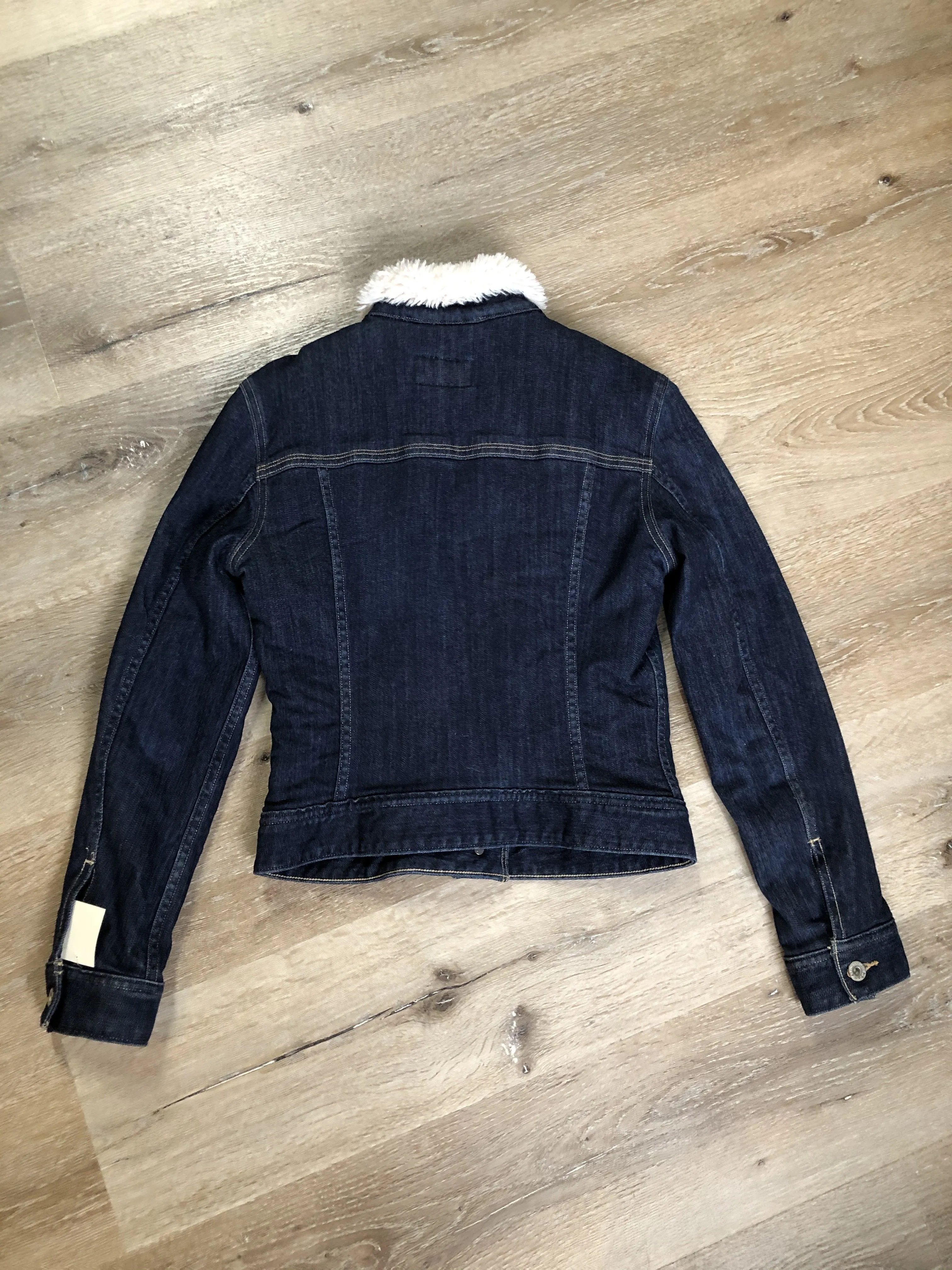Levi’s Dark Wash Denim Sherpa Jean Jacket
