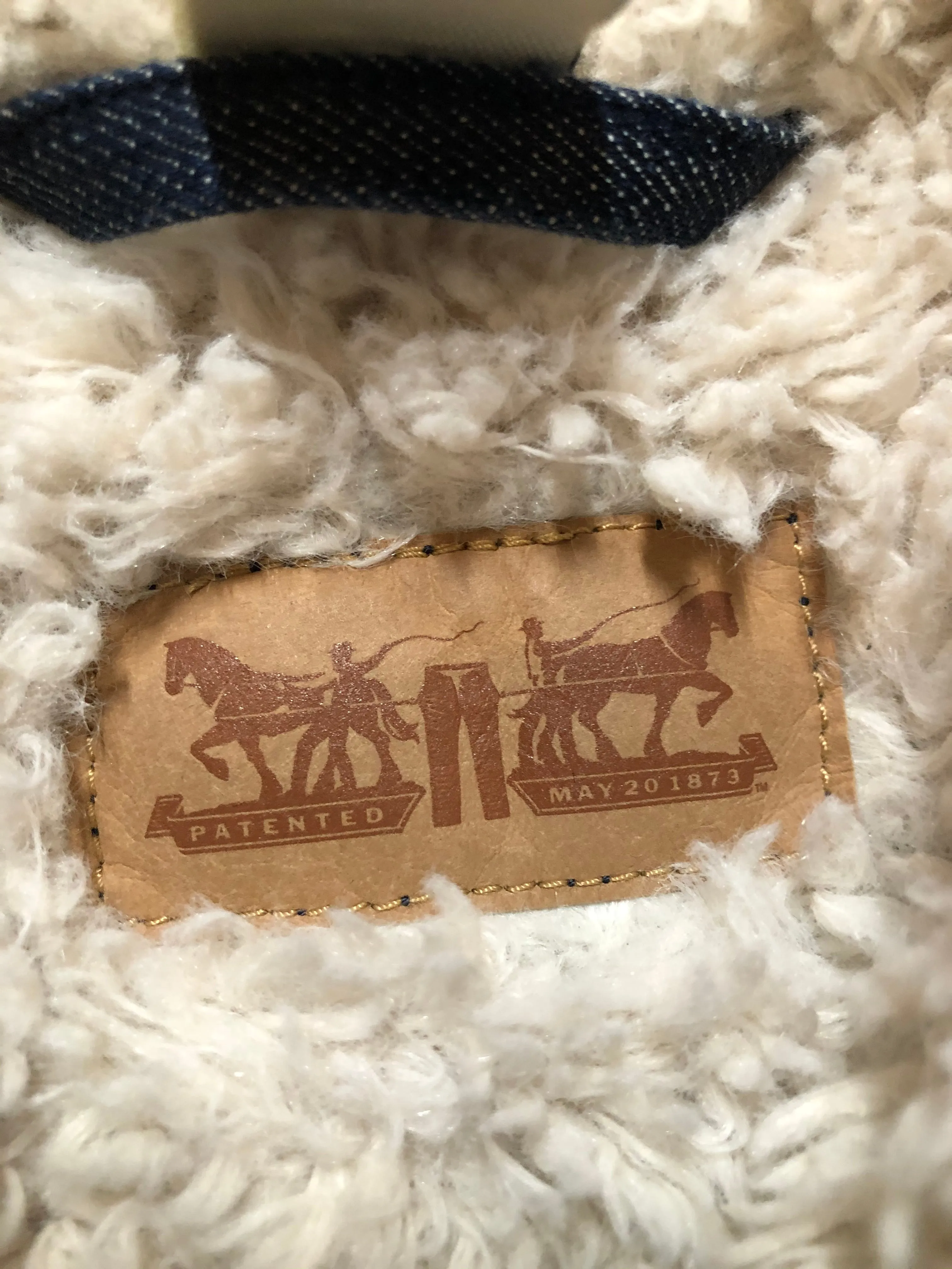 Levi’s Dark Wash Denim Sherpa Jean Jacket