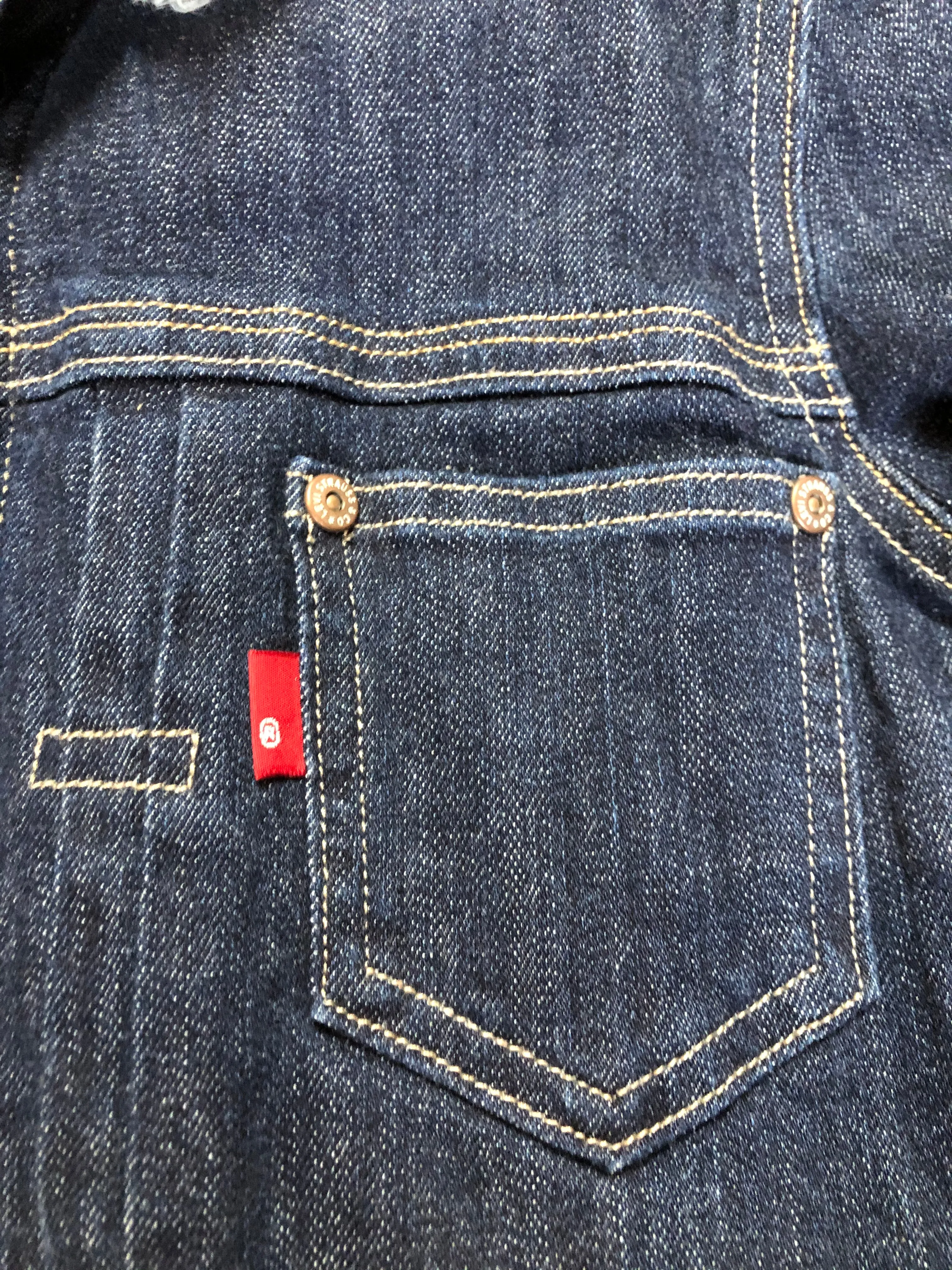 Levi’s Dark Wash Denim Sherpa Jean Jacket