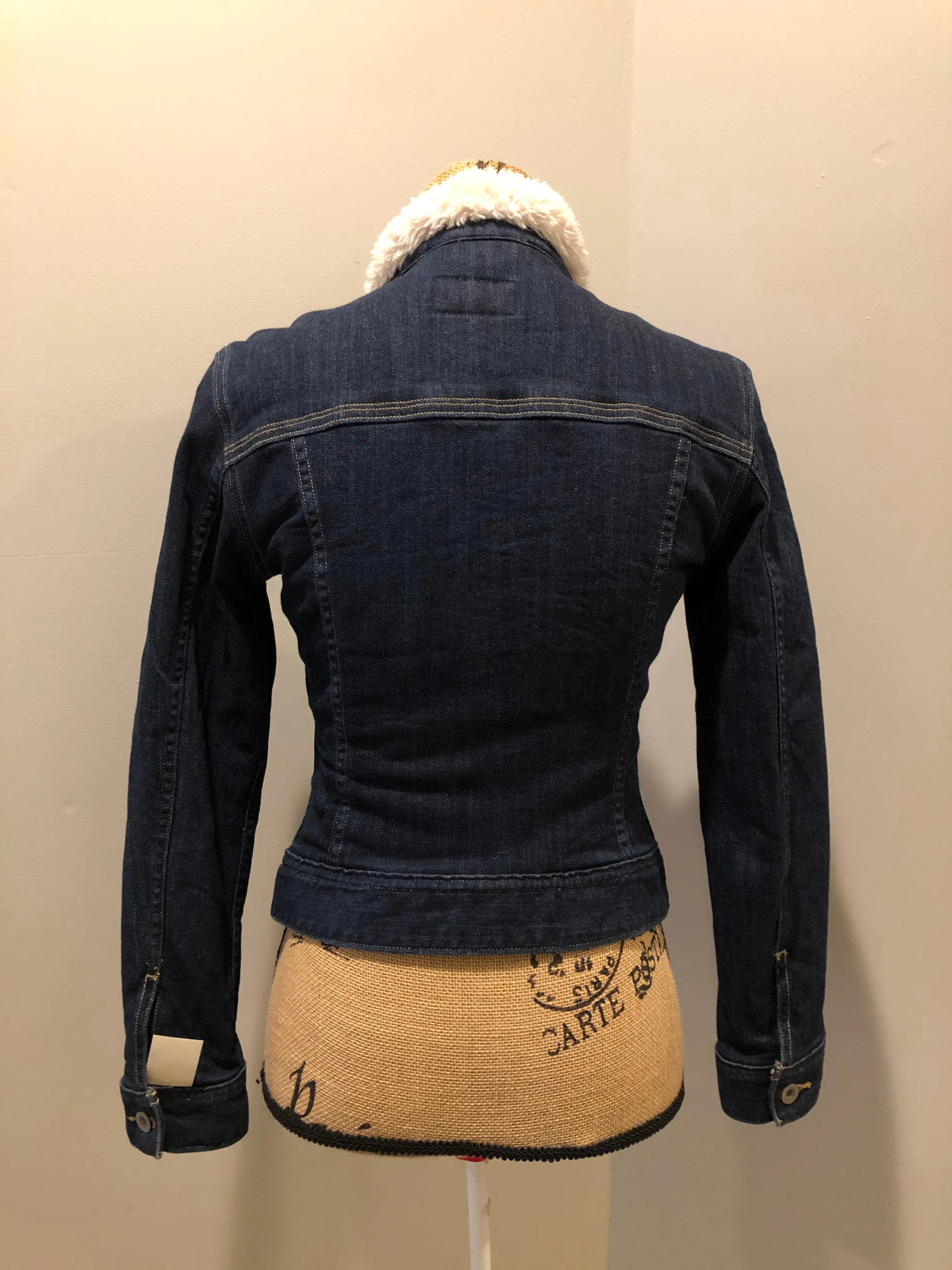 Levi’s Dark Wash Denim Sherpa Jean Jacket