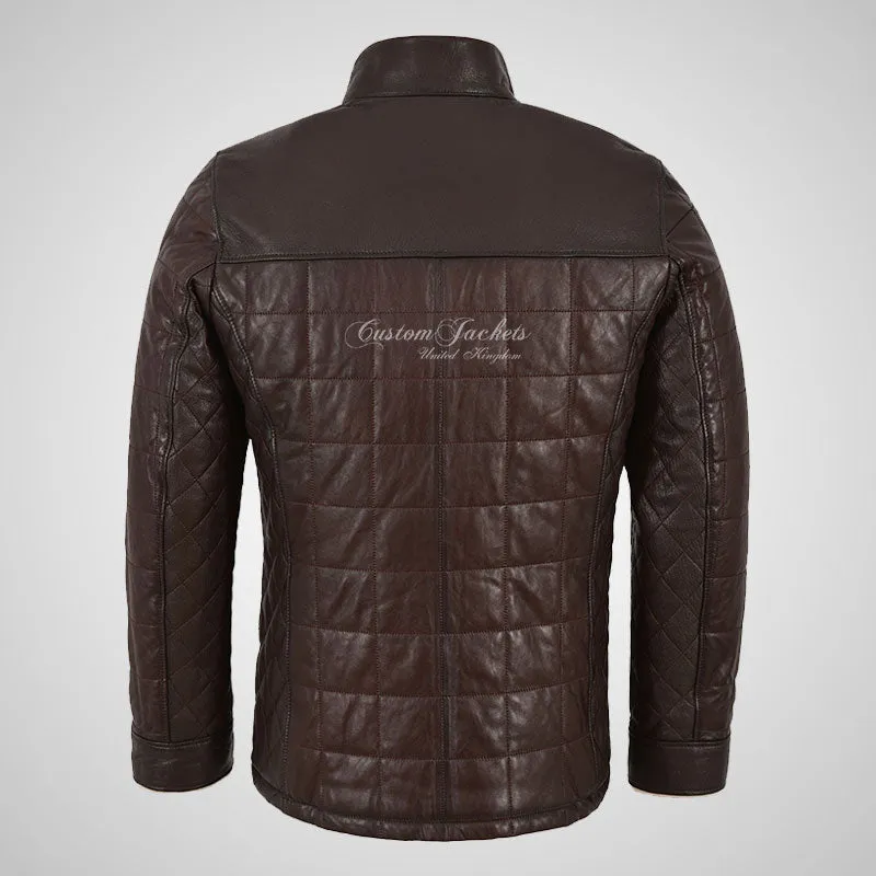 LEXINGTON Leather Coat Sheepskin Lined Coat Brown