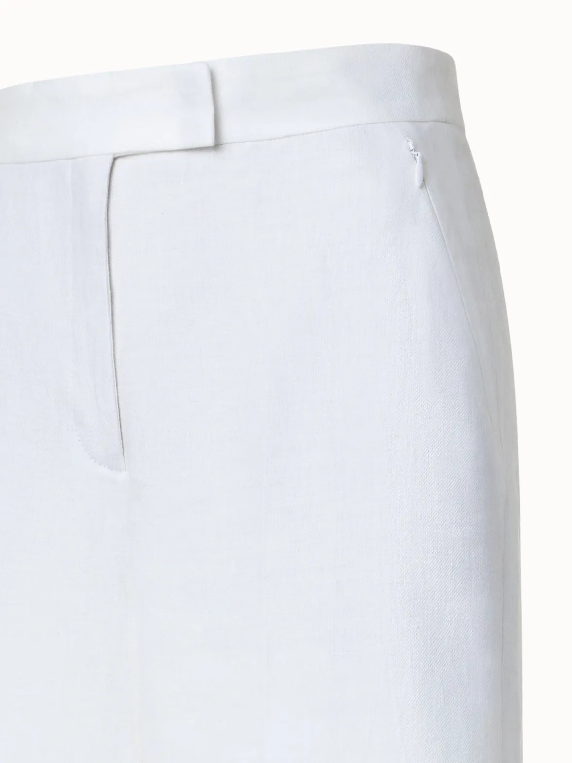 Linen Crêpe Wide Leg Pants