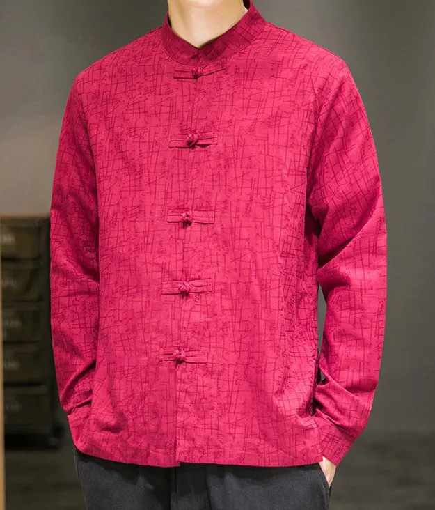Loose Casua Tang Suit Jacket with Long Sleeves Jacquard Chinese Style Coat