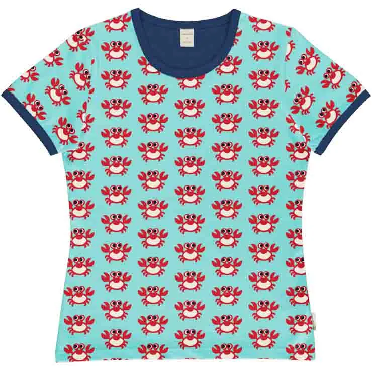 Maxomorra Loose Fit Short Sleeved T-shirt Adult - Crab