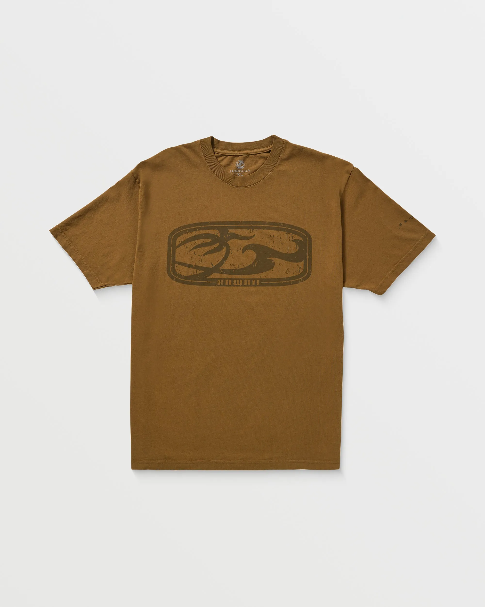 Mens Antique Logo Short Sleeve Tee - Brown