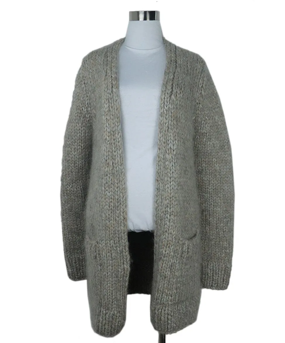 Michael Kors Grey Alpaca Wool Cardigan sz 2