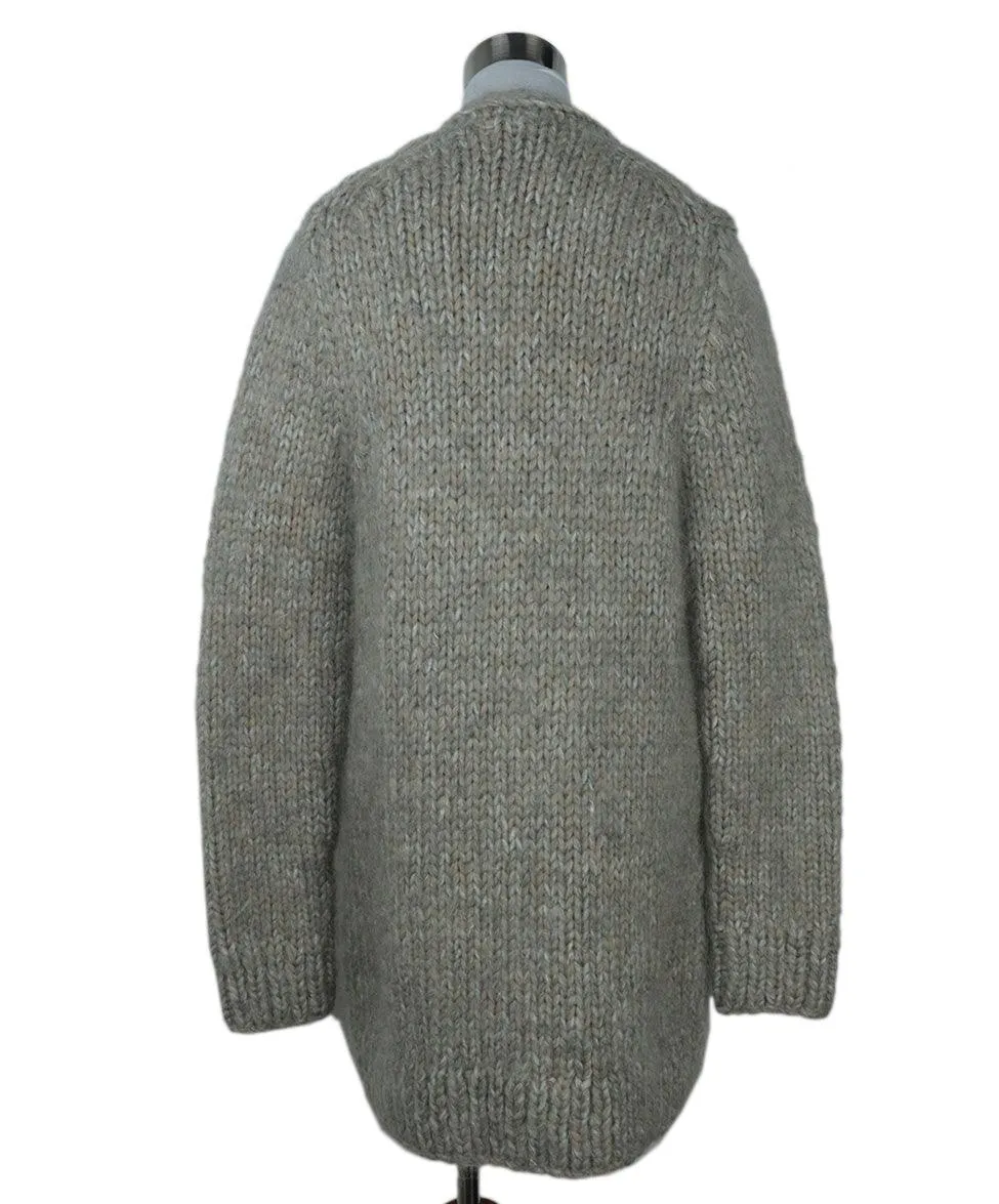 Michael Kors Grey Alpaca Wool Cardigan sz 2
