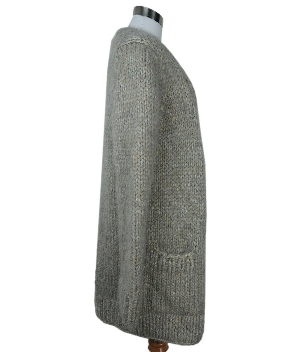 Michael Kors Grey Alpaca Wool Cardigan sz 2