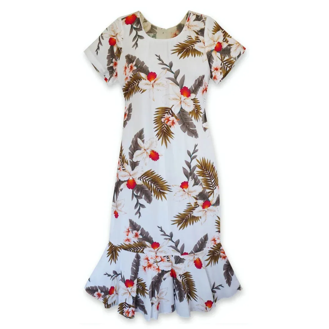 Moon White Laka Hawaiian Dress
