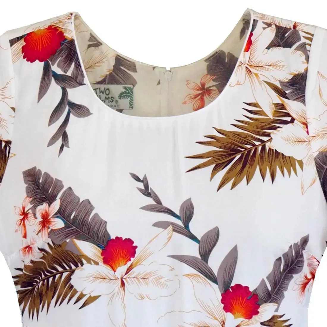 Moon White Laka Hawaiian Dress