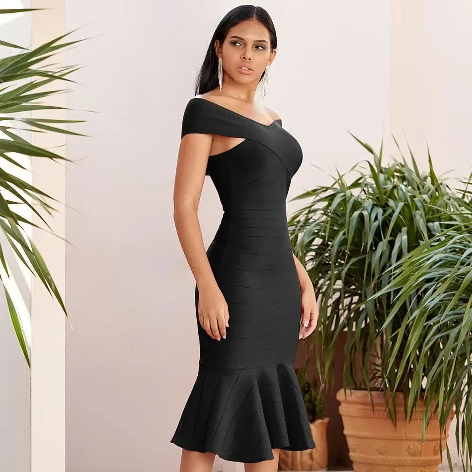 Off-Shoulder Bandage Dress