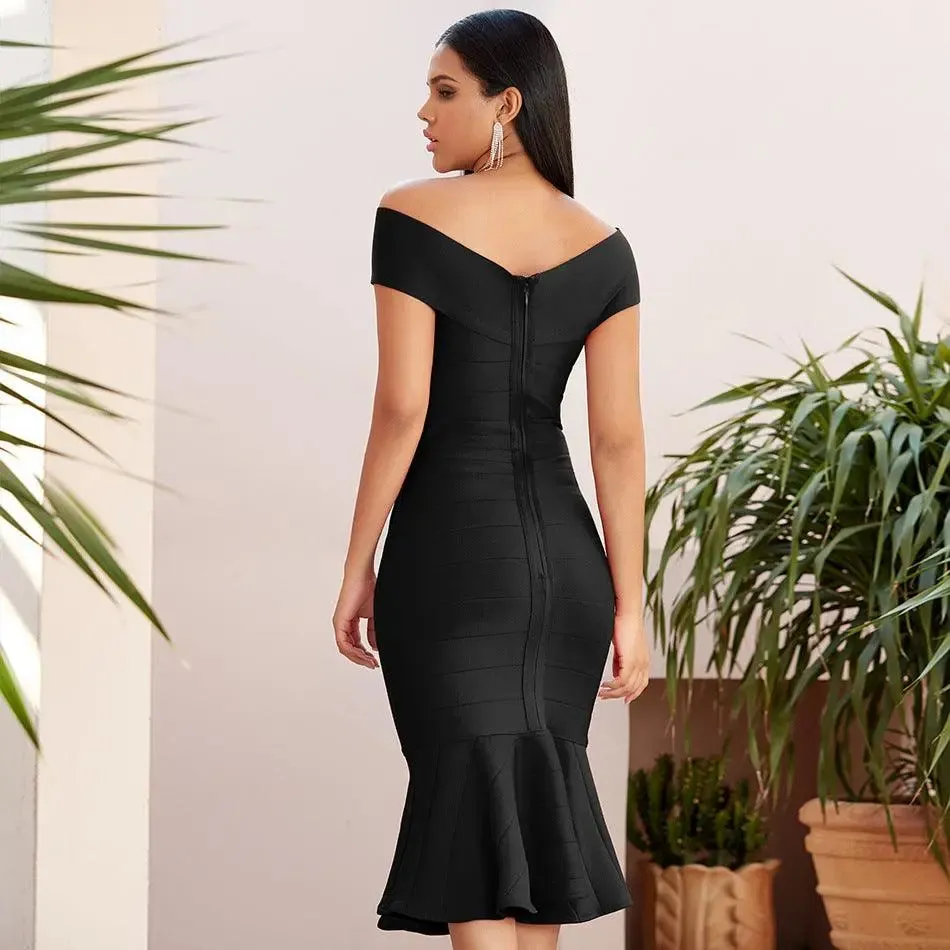 Off-Shoulder Bandage Dress