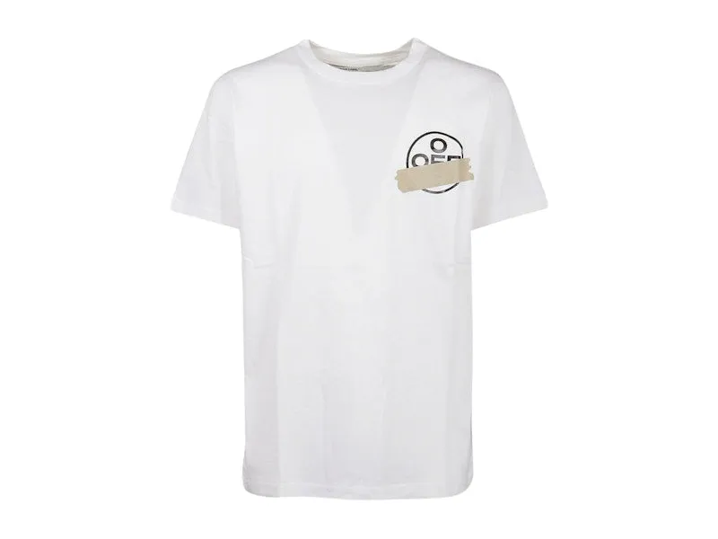 Off-White Slim Fit Tape Arrows T-Shirt White/Beige
