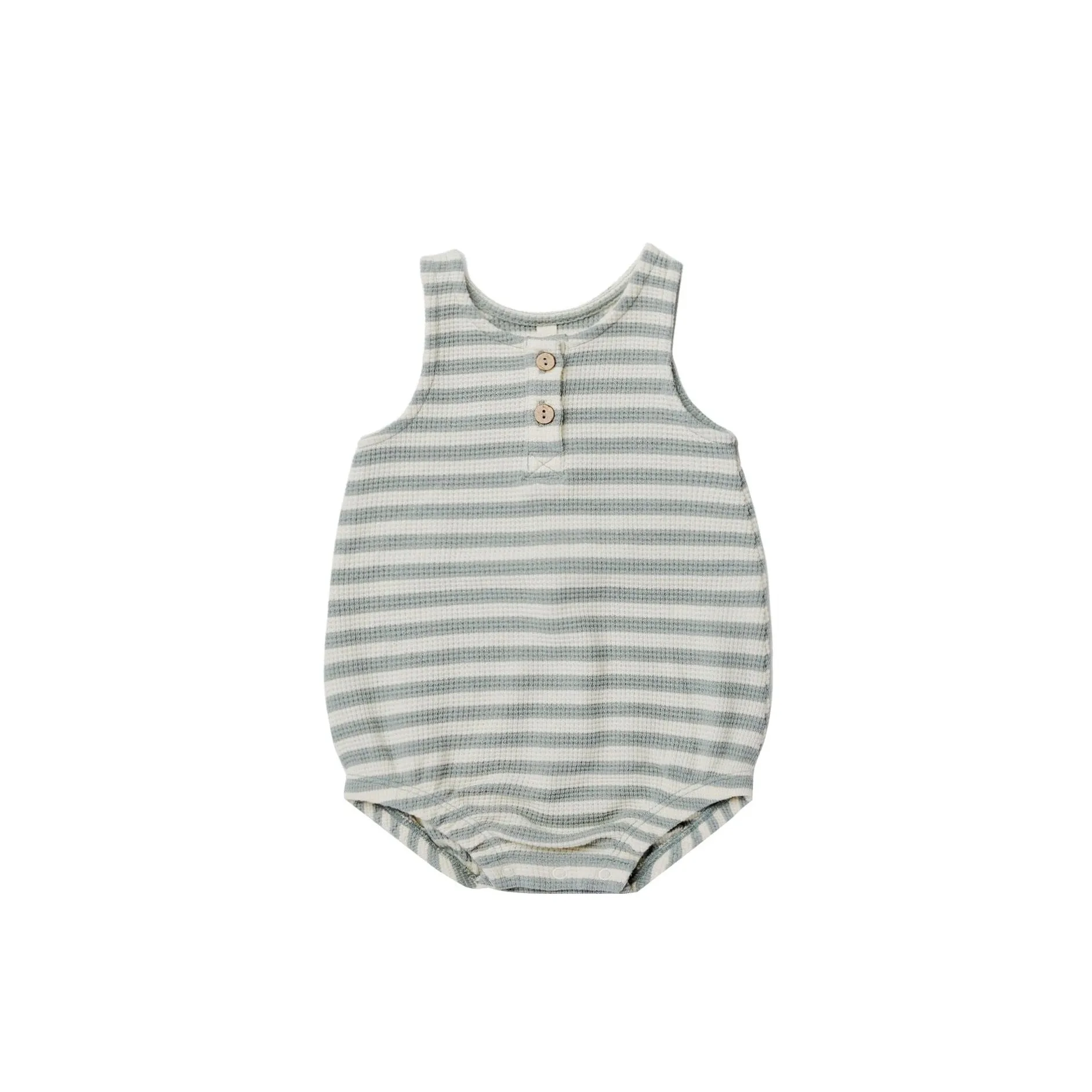 Quincy Mae Waffle Sleeveless Bubble - Sky Stripe