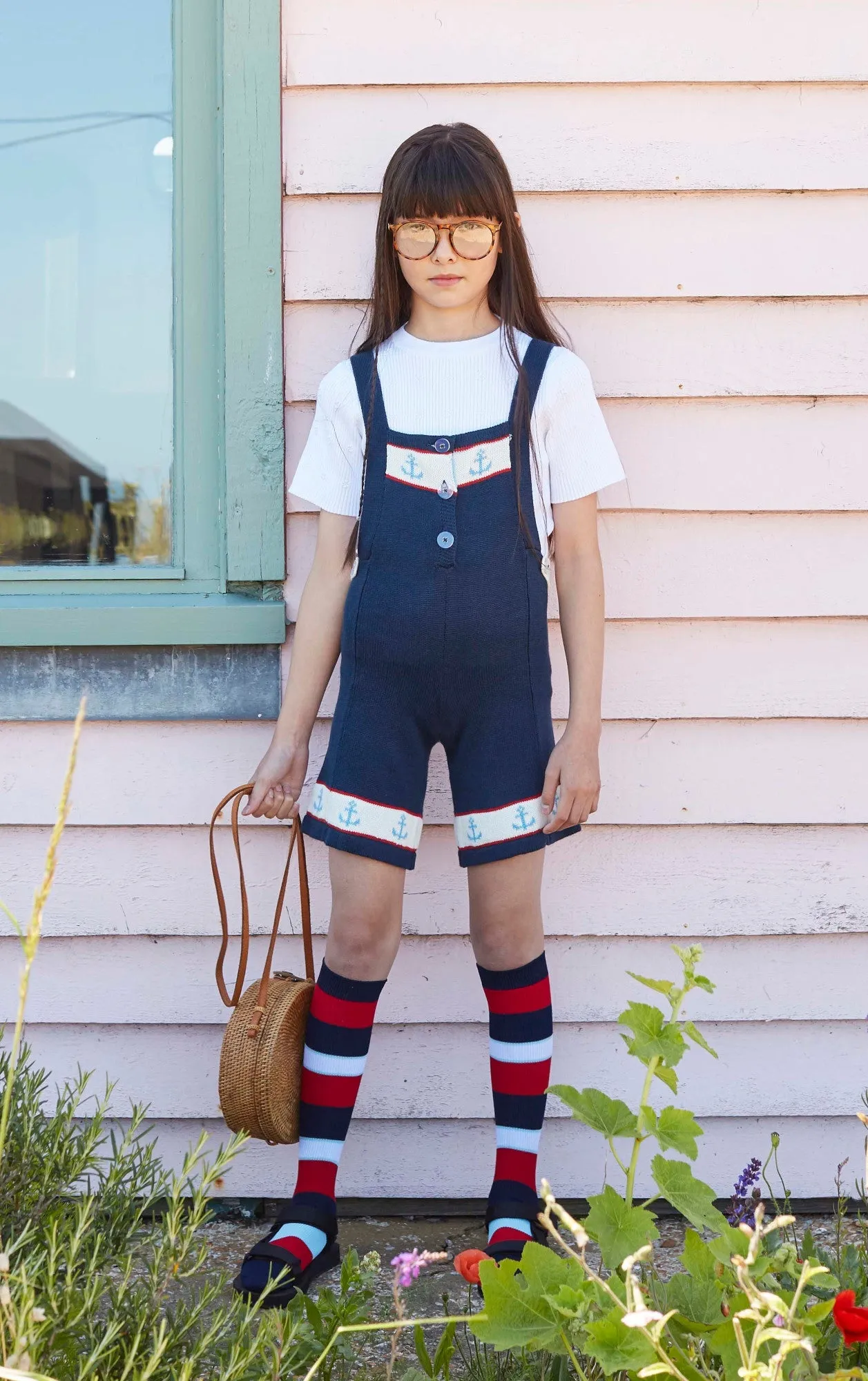 Sailor Knitted Playsuit by Fish & Kids