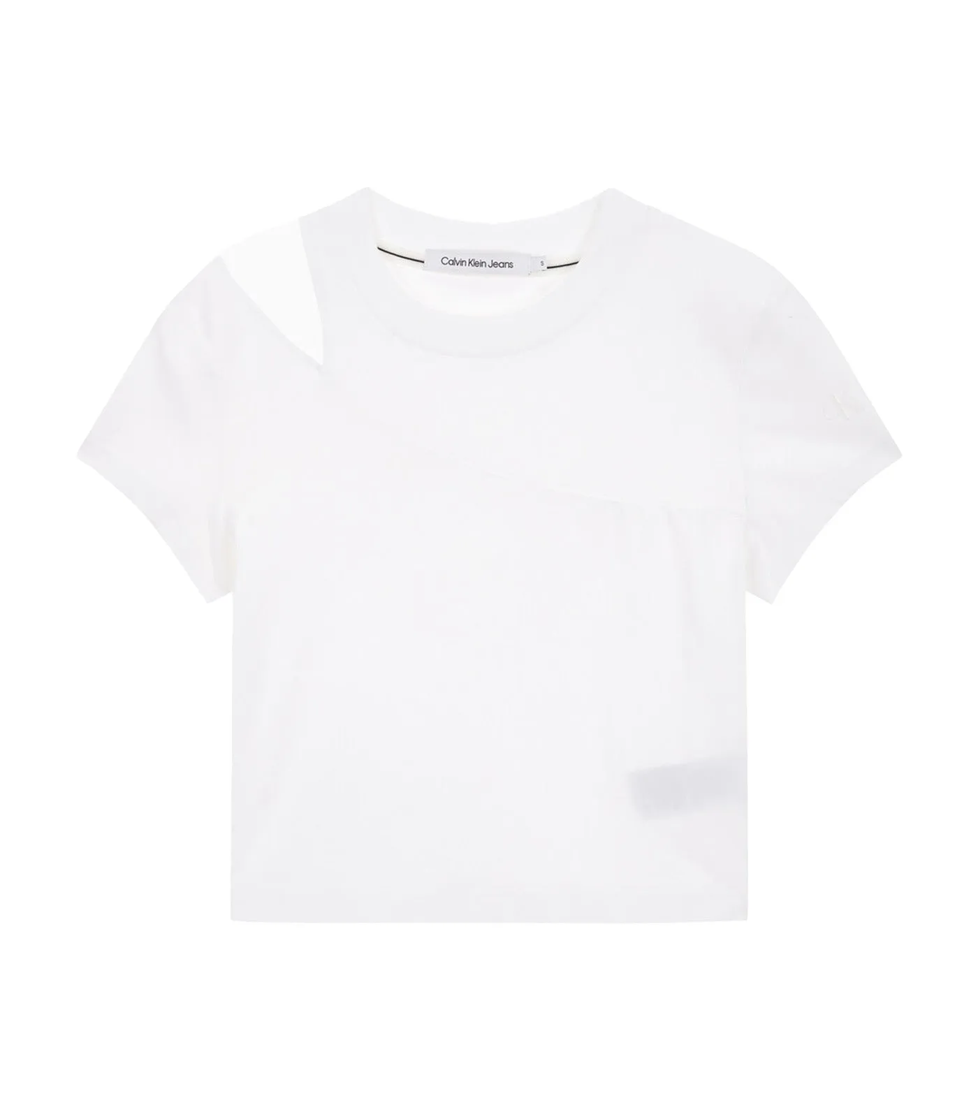 Shoulder Cut-Out Baby T-Shirt White