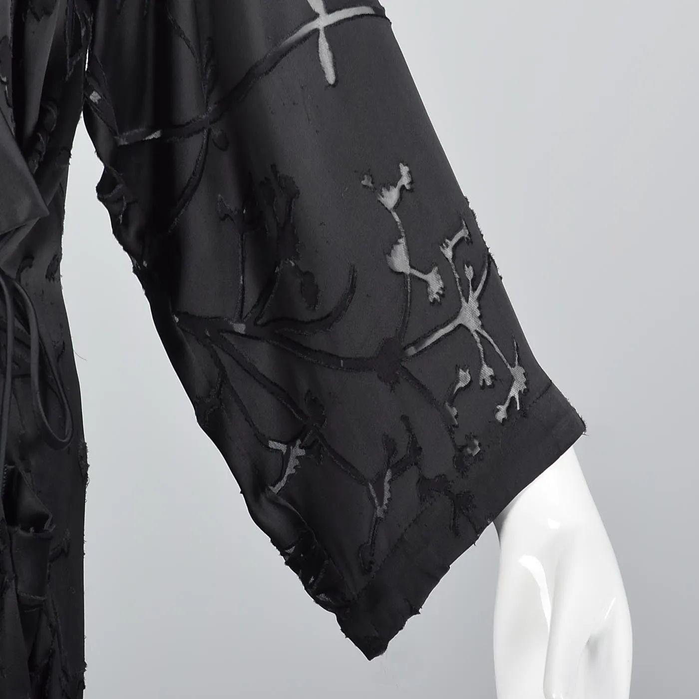 Sonia Rykiel Asian Inspired Minimalist Silk Burnout Separates Set