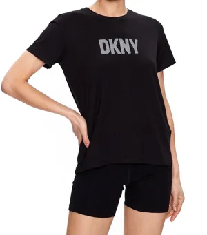 Striped Logo Short Sleeve Tee Black